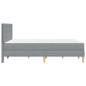 vidaXL Bed Frame with Mattress Light Gray 120 x 190 cm Fabric
