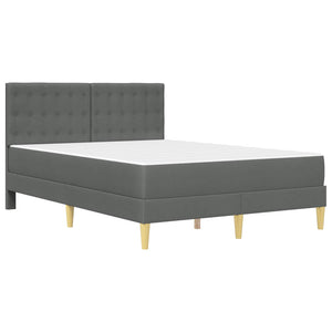 vidaXL Bed Frame with Mattress Dark Grey 120 x 190 cm Fabric