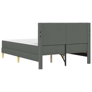 vidaXL Bed Frame with Mattress Dark Grey 120 x 190 cm Fabric