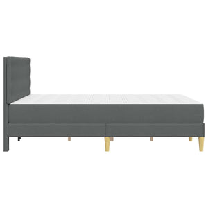 vidaXL Bed Frame with Mattress Dark Grey 120 x 190 cm Fabric