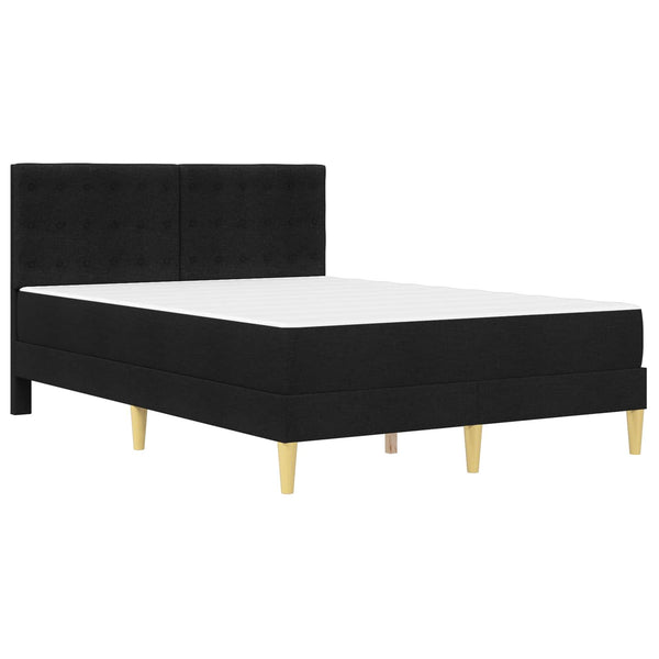 vidaXL Bed Frame with Mattress Black 120 x 190 cm Fabric