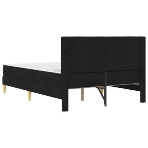 vidaXL Bed Frame with Mattress Black 120 x 190 cm Fabric