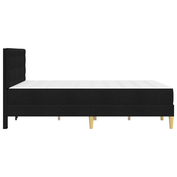 vidaXL Bed Frame with Mattress Black 120 x 190 cm Fabric