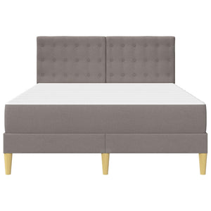 vidaXL Bed Frame with Mattress with Headboard Taupe 120 x 190 cm Fabric