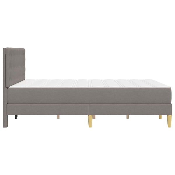 vidaXL Bed Frame with Mattress with Headboard Taupe 120 x 190 cm Fabric