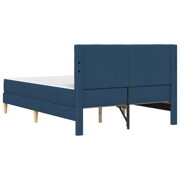 vidaXL Bed Frame with Mattress with Headboard Blue 120 x 190 cm Fabric