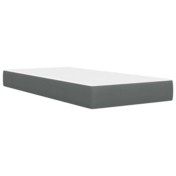 vidaXL Bed Frame with Mattress Dark Grey 90 x 200 cm Fabric