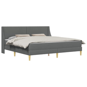 vidaXL Bed Frame with Mattress Dark Grey 180 x 200 cm Fabric