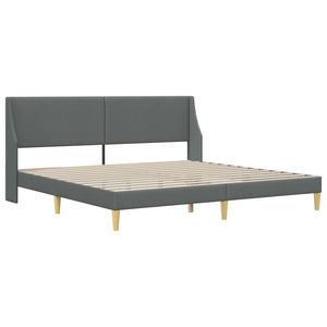 vidaXL Bed Frame with Mattress Dark Grey 180 x 200 cm Fabric
