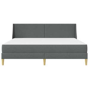 vidaXL Bed Frame with Mattress Dark Grey 180 x 200 cm Fabric