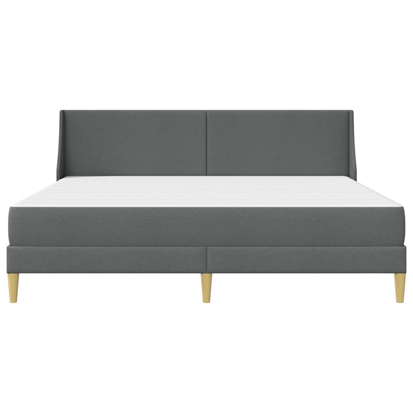 vidaXL Bed Frame with Mattress Dark Grey 180 x 200 cm Fabric