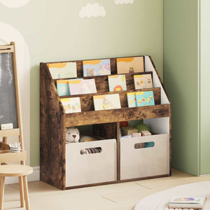 vidaXL Kids Shelf Smoked Oak 72.5 x 29.5 x 69 cm Engineered Wood