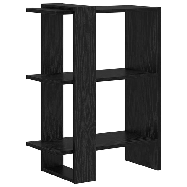 Schwarzes Bücherregal Eichen-Optik