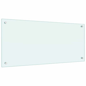 vidaXL Kitchen Splashback 2 pcs White 90 x 40 cm Tempered Glass