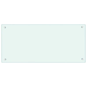 vidaXL Kitchen Splashback 2 pcs White 90 x 40 cm Tempered Glass