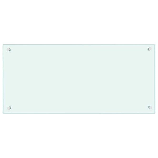 vidaXL Kitchen Splashback 2 pcs White 90 x 40 cm Tempered Glass