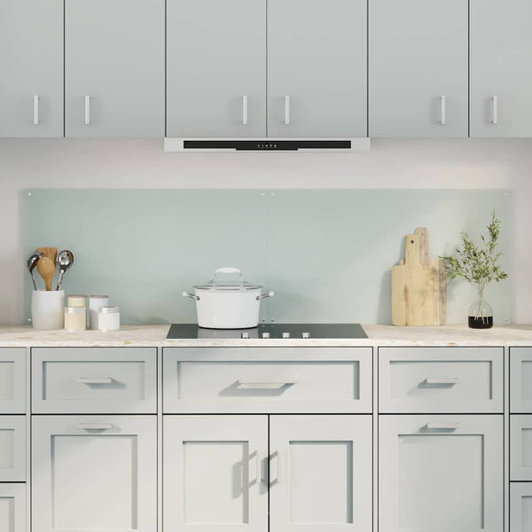 vidaXL Kitchen Backsplash 2 pcs White 90 x 50 cm Tempered Glass