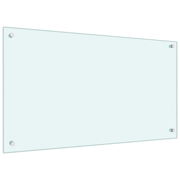 vidaXL Kitchen Backsplash 2 pcs White 90 x 50 cm Tempered Glass