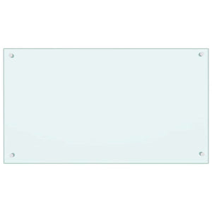 vidaXL Kitchen Backsplash 2 pcs White 90 x 50 cm Tempered Glass