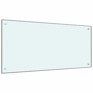 vidaXL Kitchen Splashback 2 pcs White 100 x 50 cm Tempered Glass