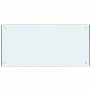vidaXL Kitchen Splashback 2 pcs White 100 x 50 cm Tempered Glass