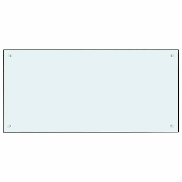vidaXL Kitchen Splashback 2 pcs White 100 x 50 cm Tempered Glass