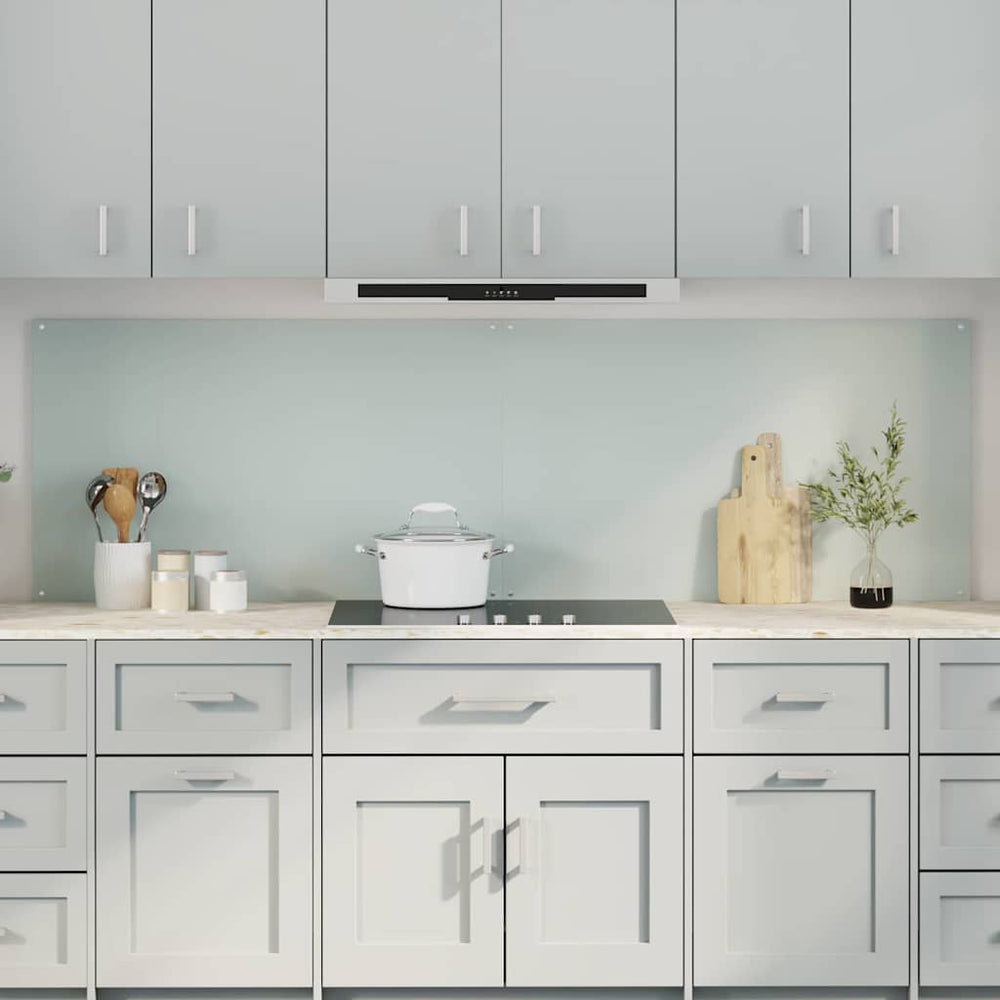 vidaXL Kitchen Splashback 2 pcs White 100 x 60 cm Tempered Glass
