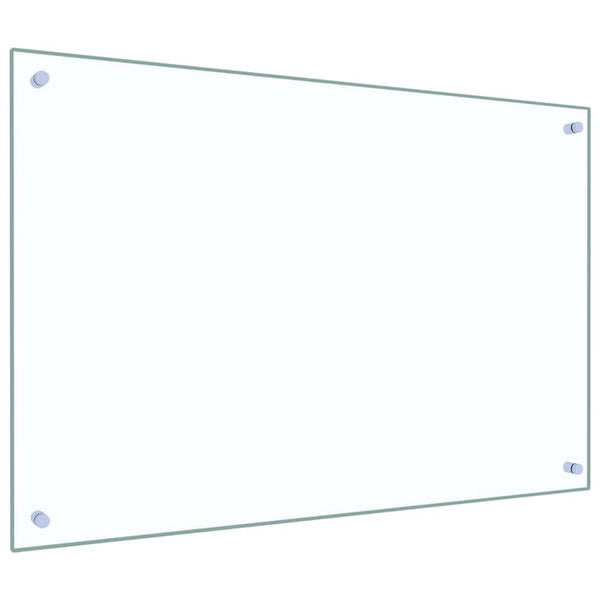 vidaXL Kitchen Splashback 2 pcs Transparent 90 x 60 cm Tempered Glass