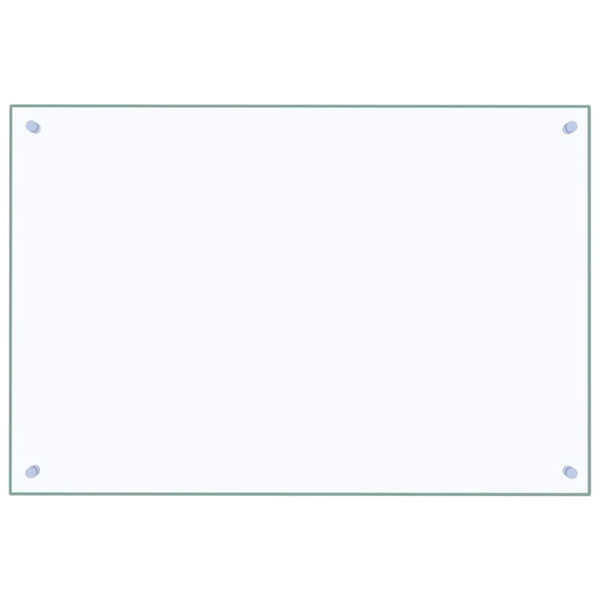 vidaXL Kitchen Splashback 2 pcs Transparent 90 x 60 cm Tempered Glass