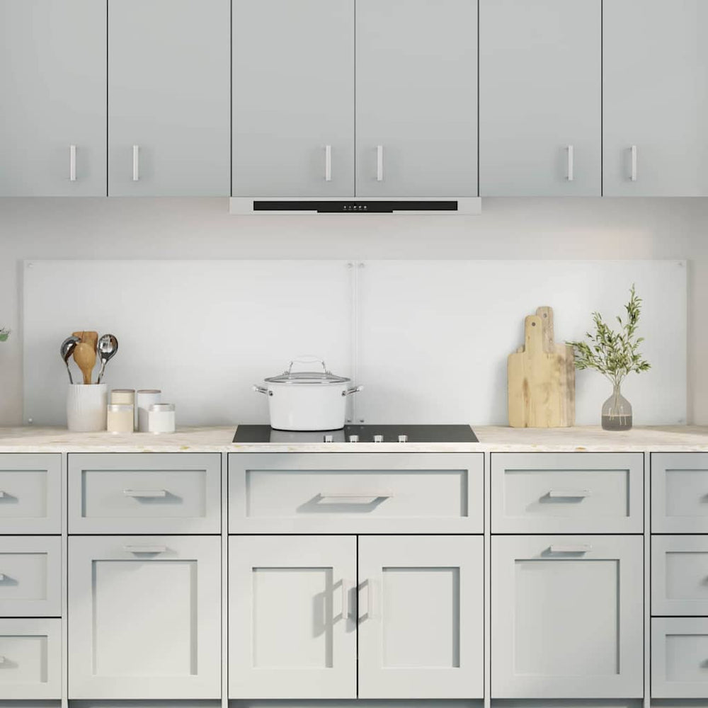 vidaXL Kitchen Splashback 2 pcs Transparent 100 x 50 cm Tempered Glass