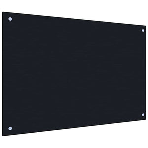 vidaXL Kitchen Splashback 2 pcs Black 90 x 50 cm Tempered Glass