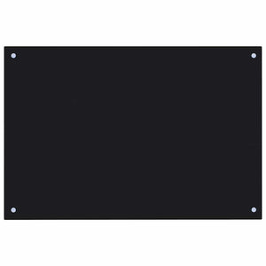 vidaXL Kitchen Splashback 2 pcs Black 90 x 50 cm Tempered Glass