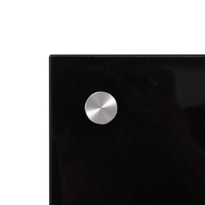 vidaXL Kitchen Splashback 2 pcs Black 90 x 60 cm Tempered Glass