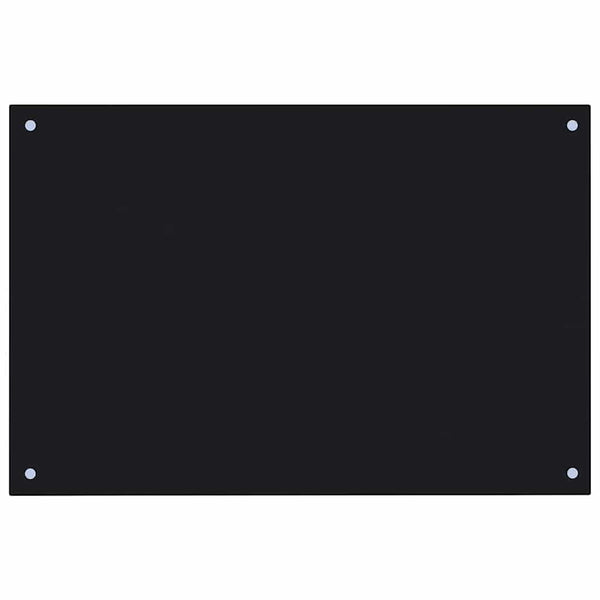 vidaXL Kitchen Splashback 2 pcs Black 90 x 60 cm Tempered Glass