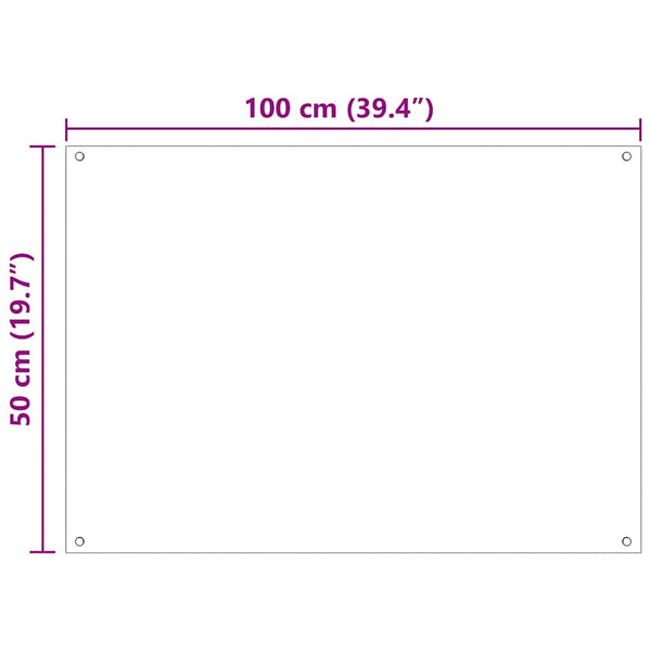 vidaXL Kitchen Splashback 2 pcs Black 100 x 50 cm Tempered Glass