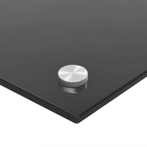 vidaXL Kitchen Splashback 2 pcs Black 100 x 60 cm Tempered Glass