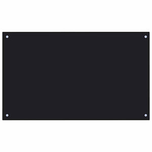 vidaXL Kitchen Splashback 2 pcs Black 100 x 60 cm Tempered Glass