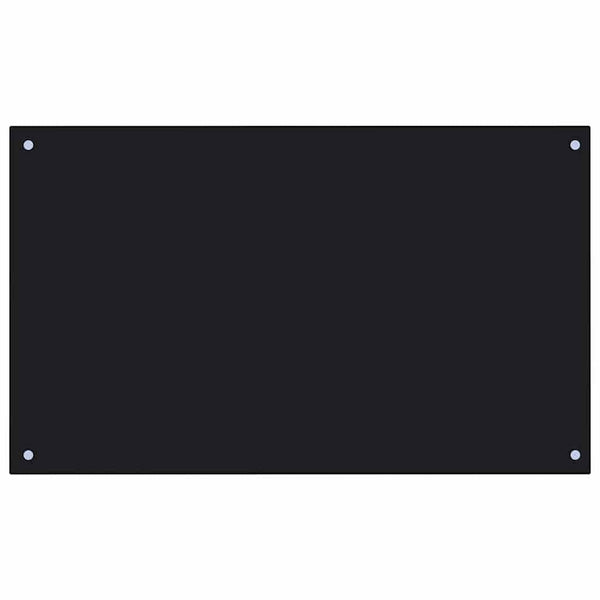 vidaXL Kitchen Splashback 2 pcs Black 100 x 60 cm Tempered Glass