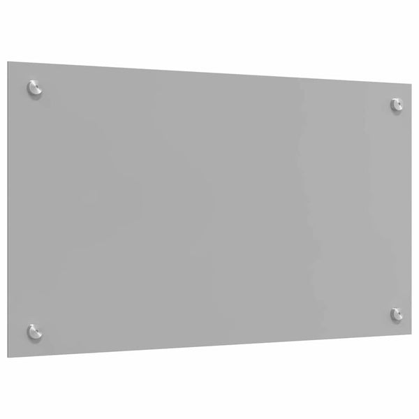 vidaXL Kitchen Splashback 2 pcs Light Grey 70 x 40 cm Tempered Glass