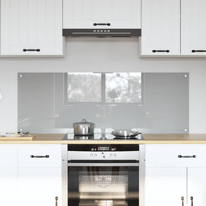 vidaXL Kitchen Splashback 2 pcs Light Grey 70 x 50 cm Tempered Glass