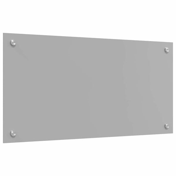 vidaXL Kitchen Splashback 2 pcs Light Grey 80 x 40 cm Tempered Glass