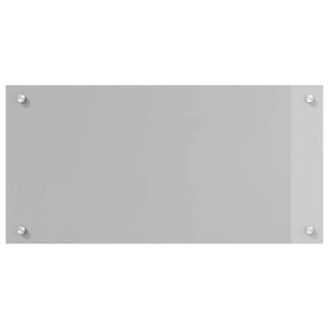 vidaXL Kitchen Splashback 2 pcs Light Grey 80 x 40 cm Tempered Glass