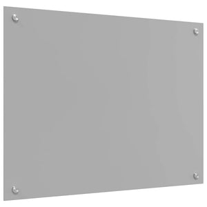 vidaXL Kitchen Splashback 2 pcs Light Grey 80 x 60 cm Tempered Glass