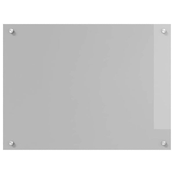 vidaXL Kitchen Splashback 2 pcs Light Grey 80 x 60 cm Tempered Glass