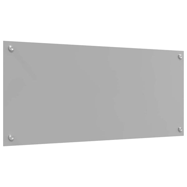 vidaXL Kitchen Splashback 2 pcs Light Grey 90 x 40 cm Tempered Glass