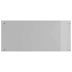 vidaXL Kitchen Splashback 2 pcs Light Grey 90 x 40 cm Tempered Glass