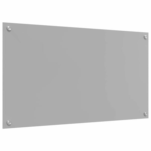vidaXL Kitchen Splashback 2 pcs Light Grey 90 x 50 cm Tempered Glass