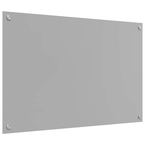 vidaXL Kitchen Backsplash 2 pcs Light Grey 90 x 60 cm Tempered Glass