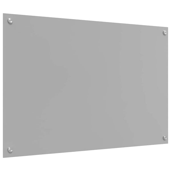 vidaXL Kitchen Backsplash 2 pcs Light Grey 90 x 60 cm Tempered Glass