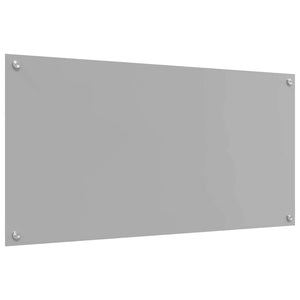 vidaXL Kitchen Splashback 2 pcs Light Grey 100 x 50 cm Tempered Glass